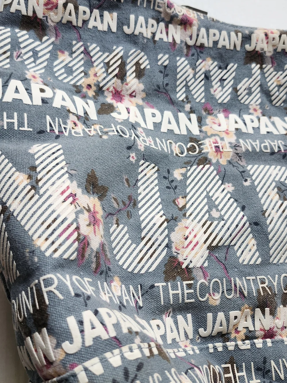 Robin Ruth Blue Floral 'JAPAN' Print Hobo Bag